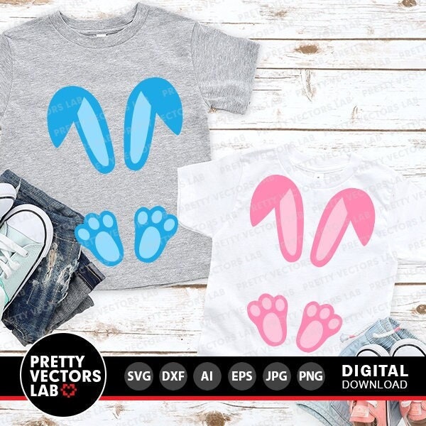 Bunny Svg, Easter Cut Files, Bunnies Svg Dxf Eps Png, Boy and Girl Svg ...