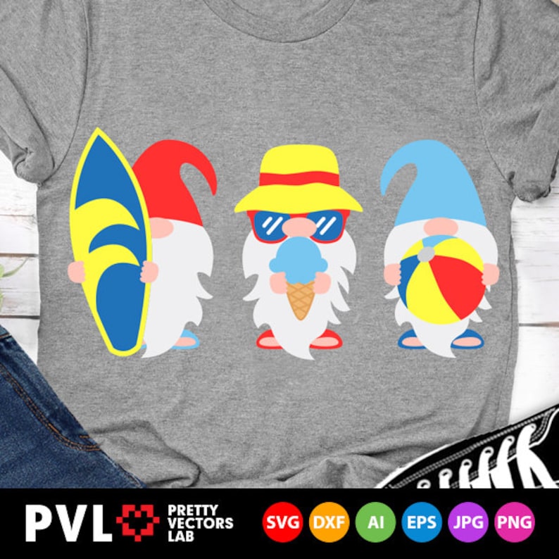 Summer Gnomes Svg Beach Gnome Svg Tropical Gnomes Svg Dxf ...