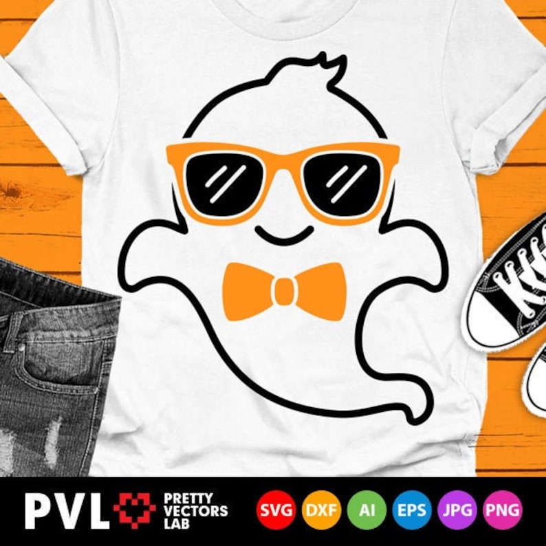 Download Boy Ghost Svg Halloween Svg Ghost with Sunglasses Svg Dxf ...
