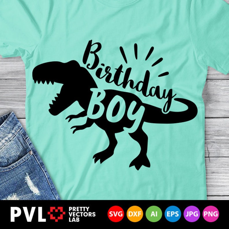 Download Dinosaur Birthday Boy Svg T-Rex Birthday Cut Files Boys T ...