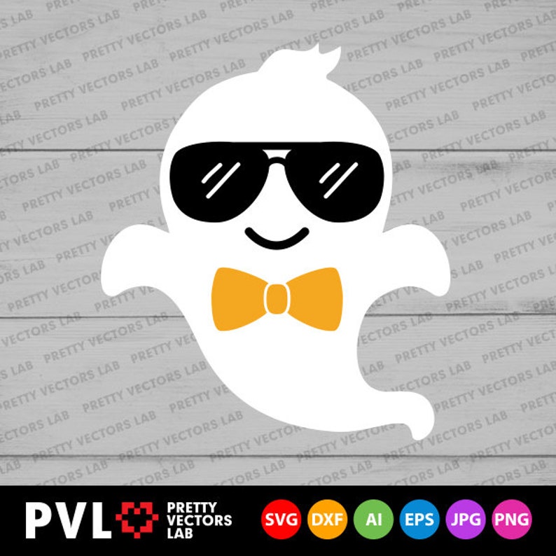 Download Boy Ghost Svg Halloween Svg Cute Ghost with Sunglasses Svg | Etsy