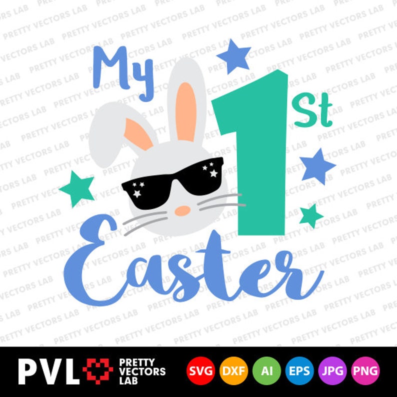 My 1st Easter Bunny Svg My First Easter Svg Baby Boy ...