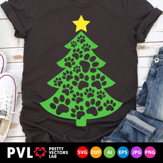 Free Free Paw Print Christmas Tree Svg 298 SVG PNG EPS DXF File