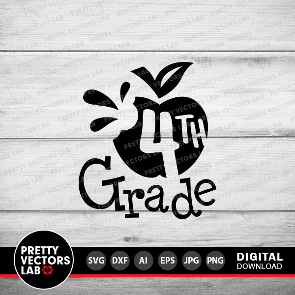Fourth Grade Svg, Back to School Svg, 4th Grade Svg, Dxf, Eps, Png ...