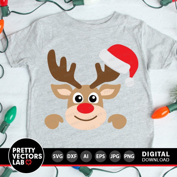 Christmas Svg, Boy Reindeer Svg, Reindeer Face Svg Dxf Eps Png, Kids ...