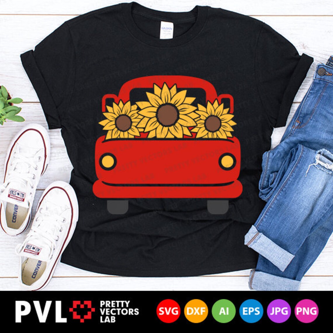 Free Free 341 Truck With Sunflowers Svg SVG PNG EPS DXF File