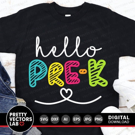 Kids Hello Pre-K - Cute 1st Day Of Pre-K Back To School T-Shirt Kids Hello Pre-K - Cute 1st Day Of Pre-K Back To School T-Shirt