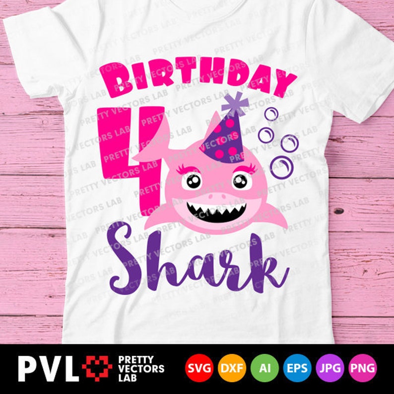 Download Shark 4th Birthday Svg Girl Birthday Shark Svg Dxf Eps Png ...