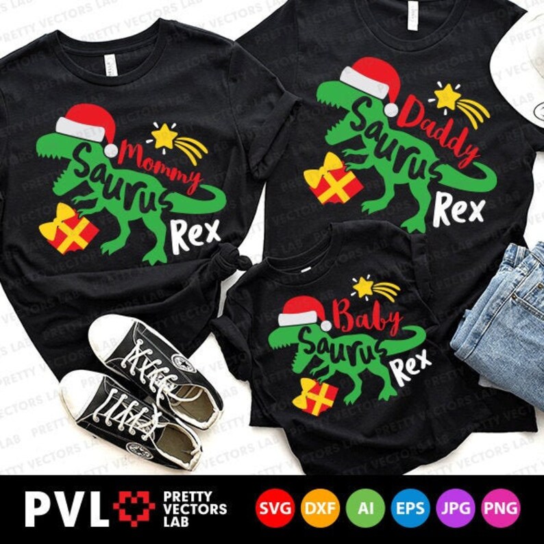 Download Christmas Dinosaurs Svg Daddy Mommy Baby Saurus Svg Dxf ...