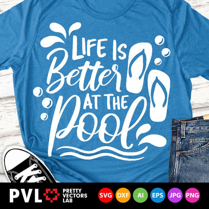 Life is Better at the Pool Svg Summer Svg Flip Flop Svg Etsy