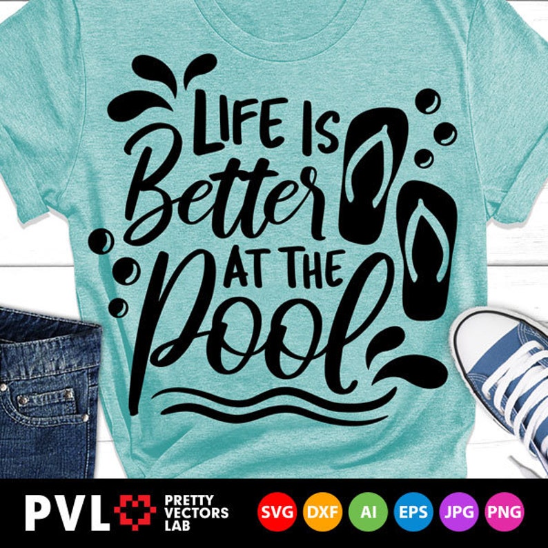 Life is Better at the Pool Svg Summer Svg Flip Flop Svg Etsy