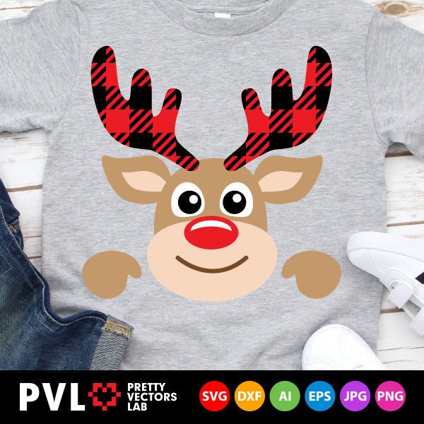 Download Christmas Svg Buffalo Plaid Reindeer Svg Boy Reindeer Svg Etsy