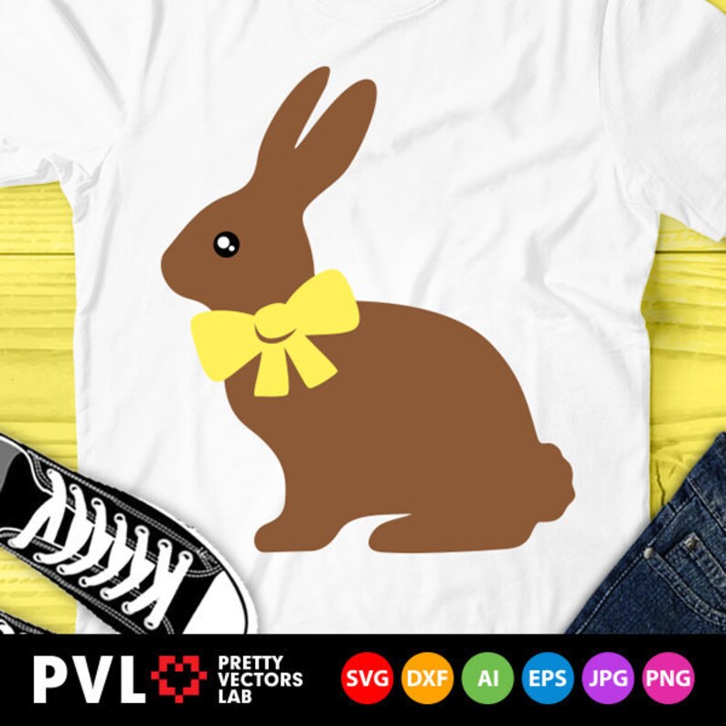 Chocolate Bunny Svg Easter Svg Cute Easter Bunny Clipart Etsy