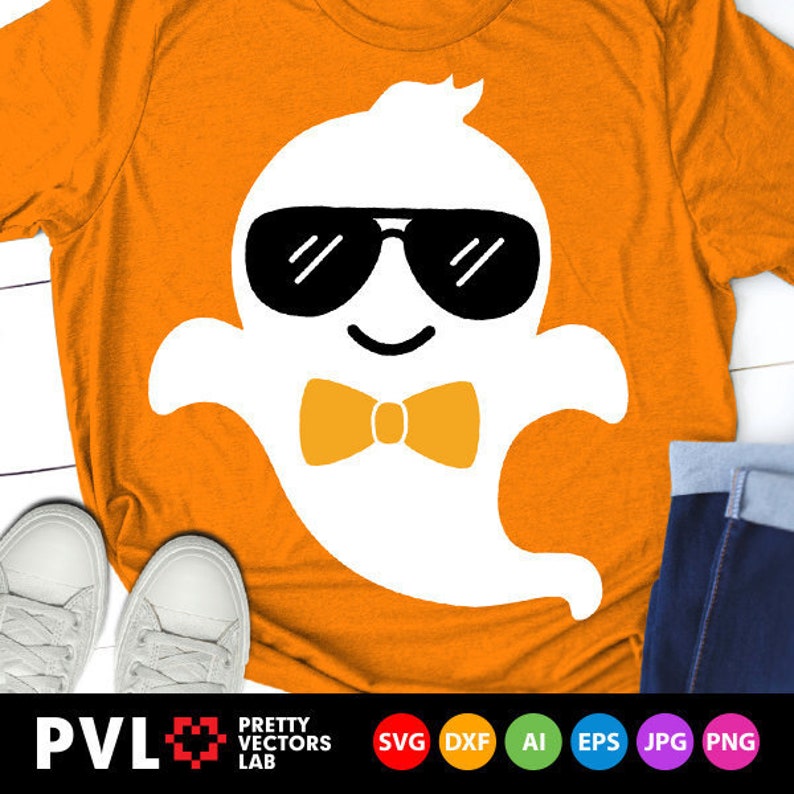 Download Boy Ghost Svg Halloween Svg Cute Ghost with Sunglasses Svg ...