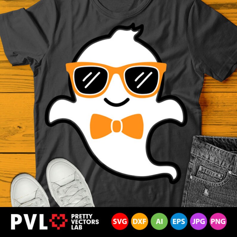 Download Boy Ghost Svg Halloween Svg Cute Ghost with Sunglasses Svg | Etsy