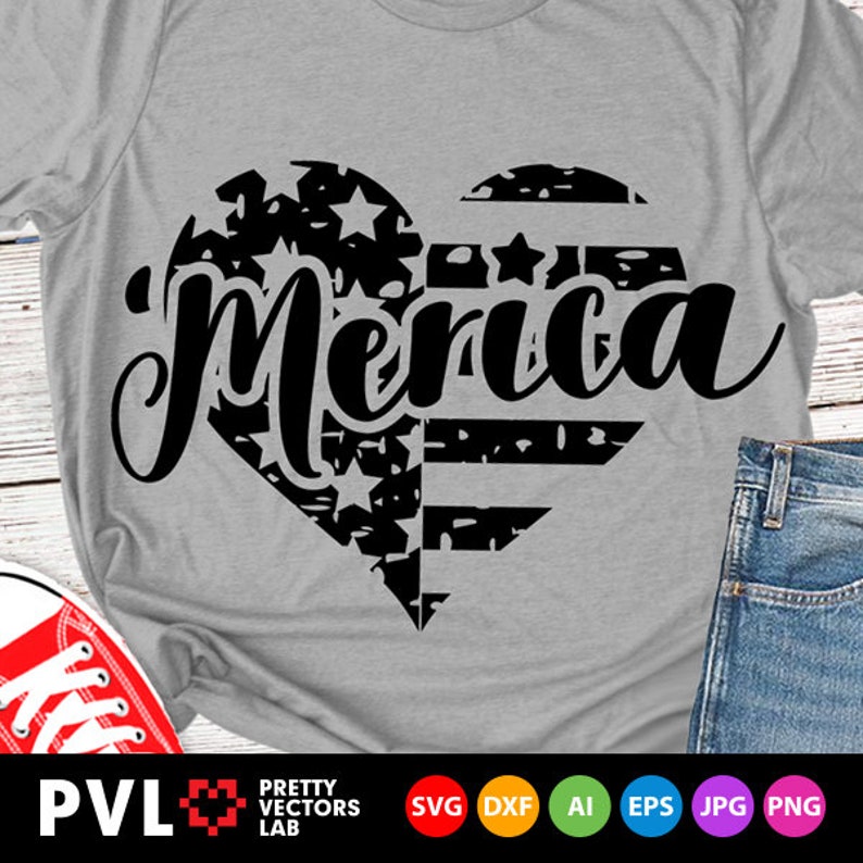 Download 4th of July Svg Merica Svg Love USA Svg Distressed American | Etsy