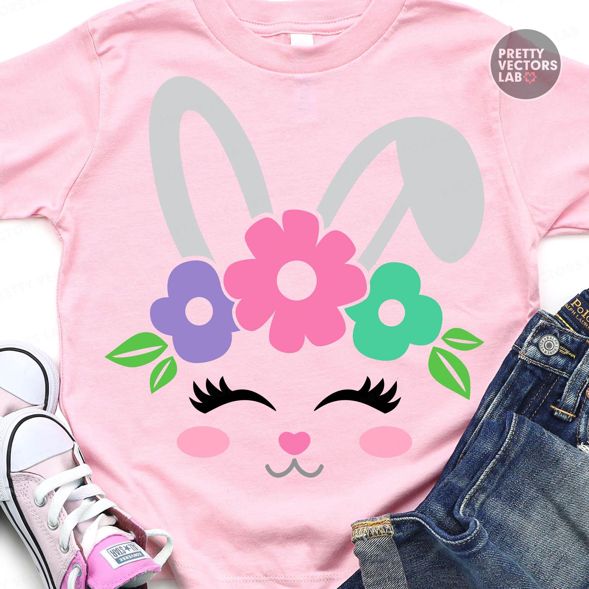 Easter Bunny PNG SVG, Girl Bunny Face Svg Png, Happy Easter Clipart ...