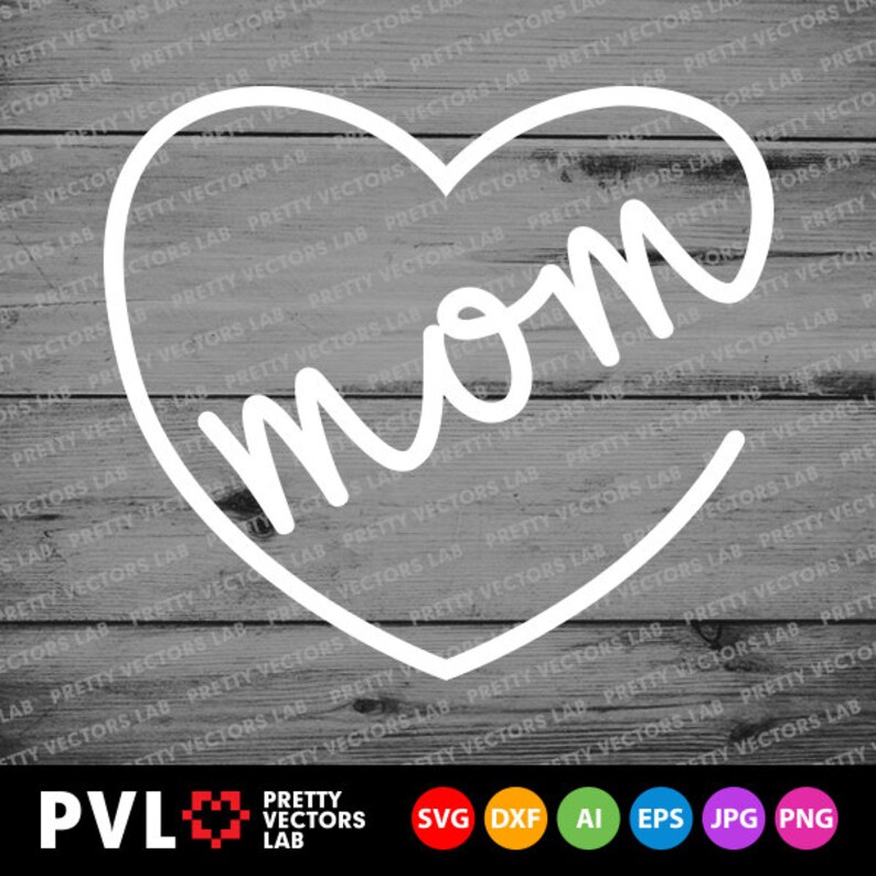 Mors dag Svg, Mamma Svg, Mors hjärta Svg, Kärlek Mamma Svg Dxf Png, Mammas söta design, Mors tröjdesign, Silhuett, Cricut Cut-filer bild 7