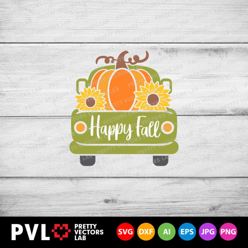 Download Pumpkin Truck Svg Truck with Sunflowers Svg Fall Cut Files ...