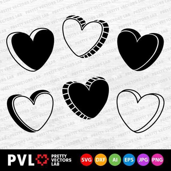 Download Candy Hearts Svg Valentines Day Svg Heart Monogram Svg Cute Etsy