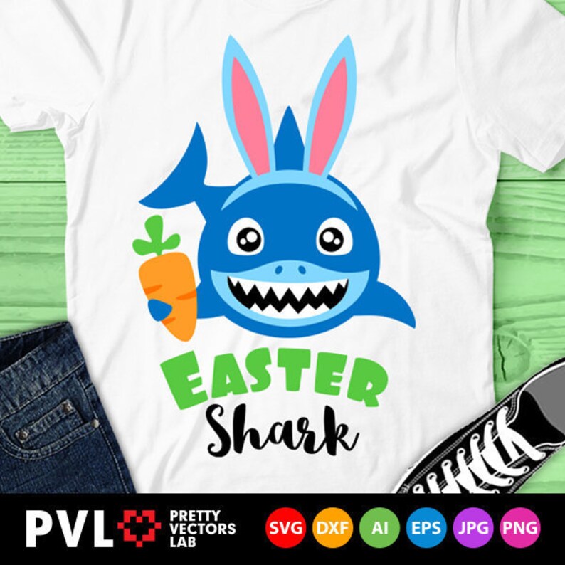 Download Easter Shark Svg Easter Svg Shark Bunny Ears Svg Dxf Eps ...