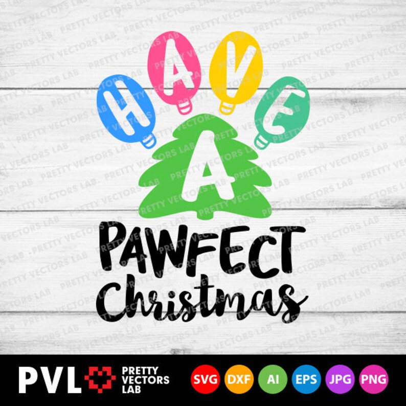 Download Christmas Paw Svg Paw Print Christmas Tree Svg Pawfect | Etsy