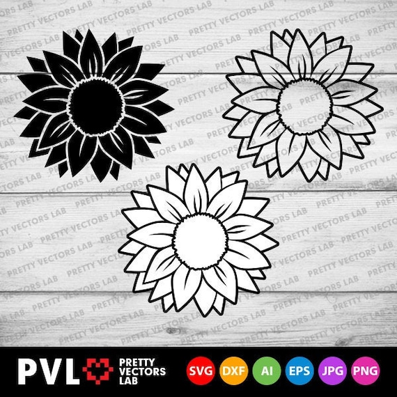 Free Free Sunflower Svg Stencil SVG PNG EPS DXF File