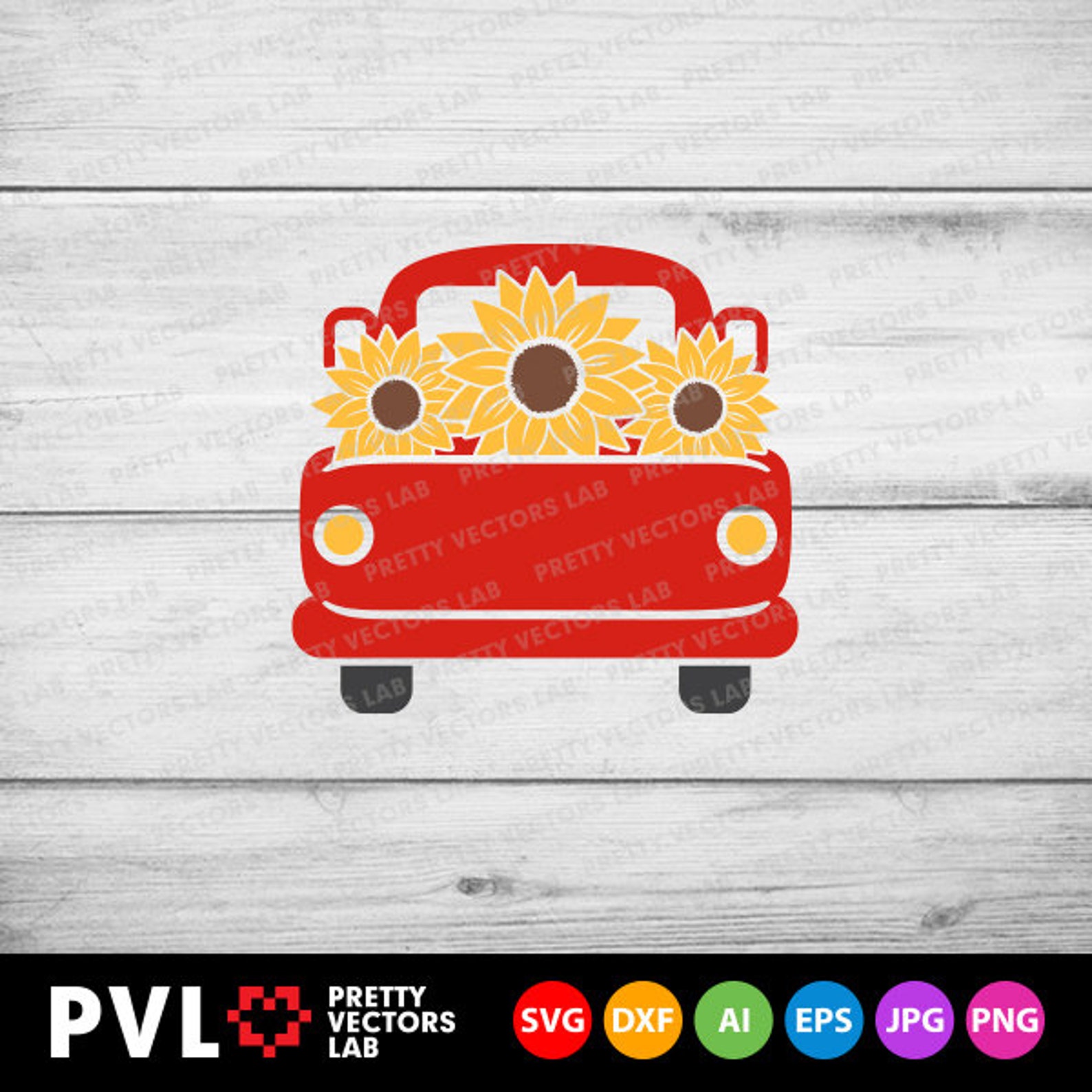Free Free 341 Truck With Sunflowers Svg SVG PNG EPS DXF File