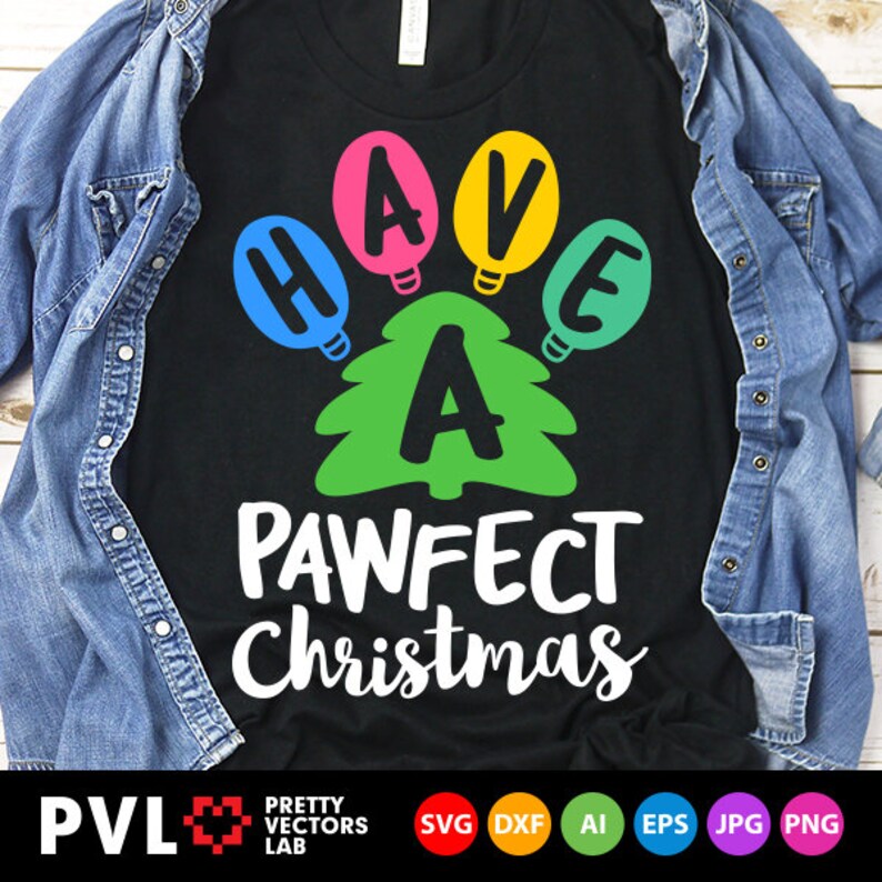 Download Christmas Paw Svg Paw Print Christmas Tree Svg Pawfect | Etsy