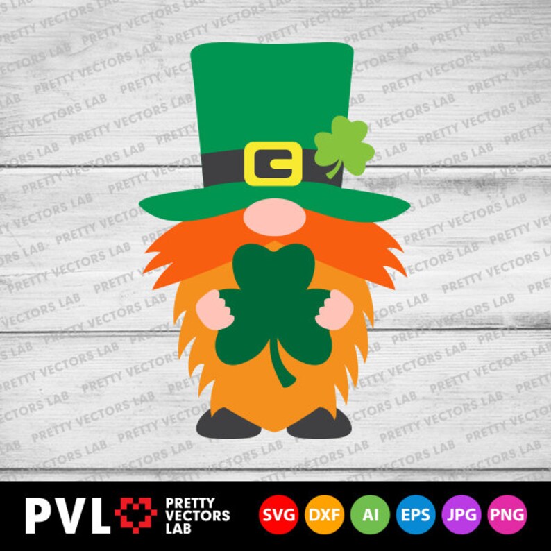 Download St. Patrick's Day Svg Irish Gnome Svg Dxf Eps Lucky | Etsy