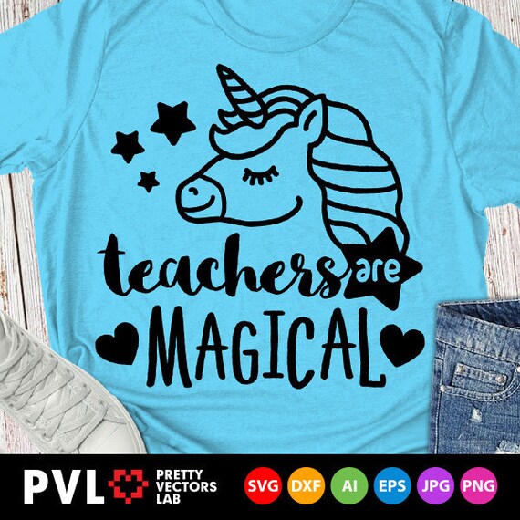 Download Teachers Are Magical Svg Unicorn Svg Back To School Svg Etsy
