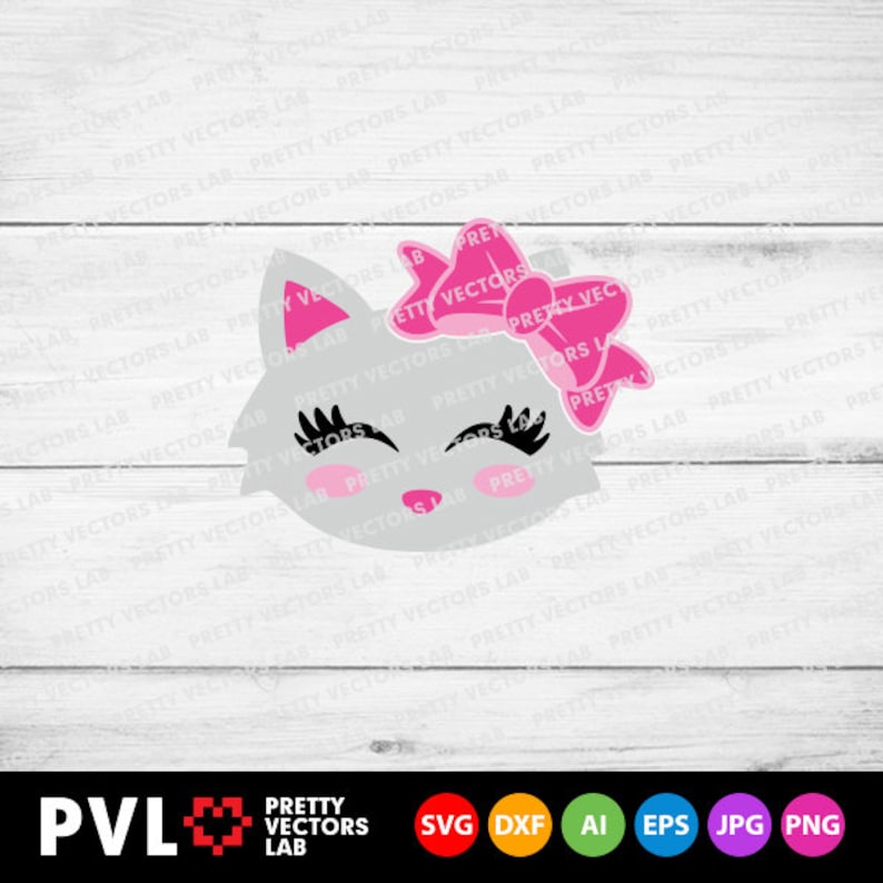 Download Cute Cat Svg Cat Face with Bow Svg Girl Svg Birthday Svg ...