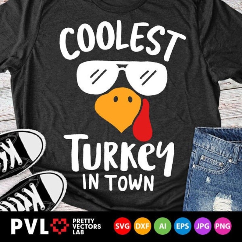Download Coolest Turkey in Town Svg Boys Thanksgiving Svg Boy Turkey | Etsy