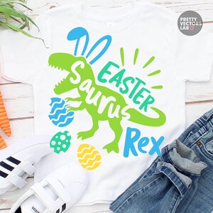 Easter Dinosaur PNG SVG, T-rex Bunny Svg Png, Happy Easter Cut Files ...