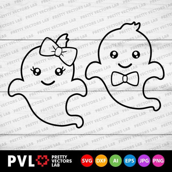 Download Halloween Svg Cute Ghost Svg Little Ghost With Bow Svg Boy Etsy