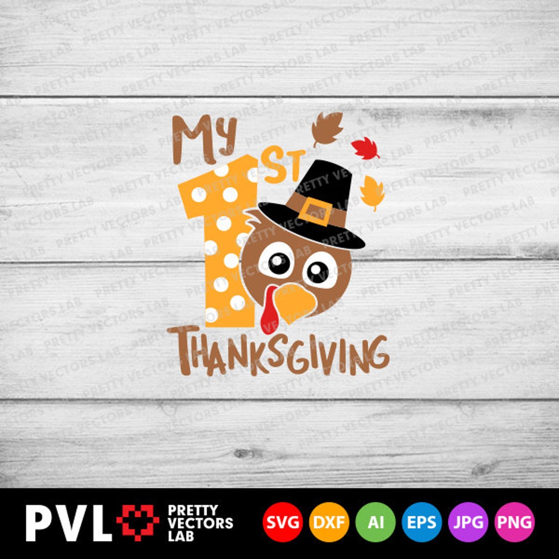 My 1st Thanksgiving Svg Boy Turkey Svg Boys Thanksgiving | Etsy