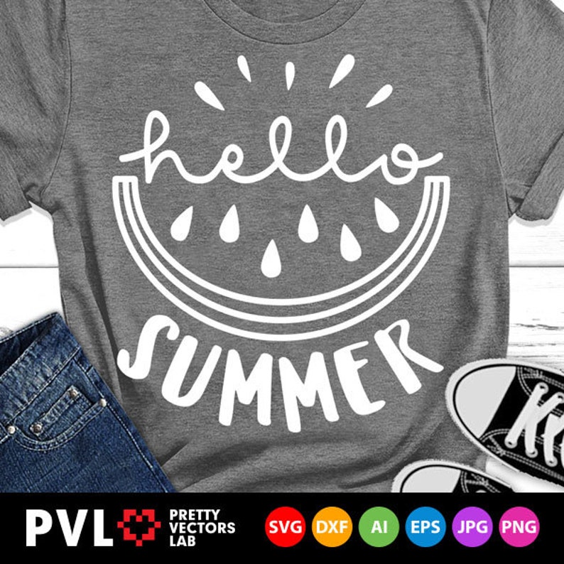 Download Hello Summer Svg Watermelon Svg Vacation Svg Beach Svg | Etsy