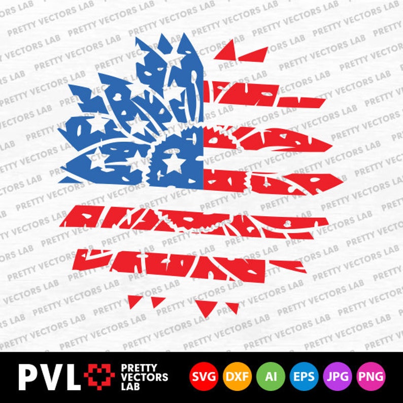 Download Patriotic Sunflower Svg 4th of July Svg Grunge Sunflower ...