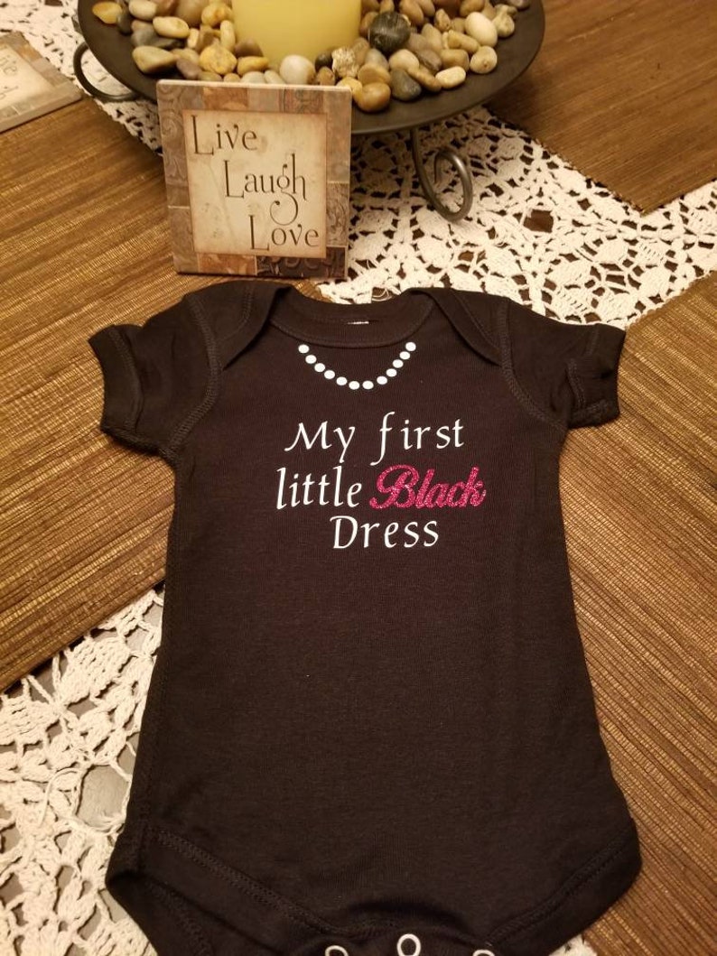 infant little black dress onesie