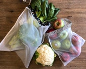 Fruit and vegetable bags bulk Zero Waste Reusable offered in Two Formats