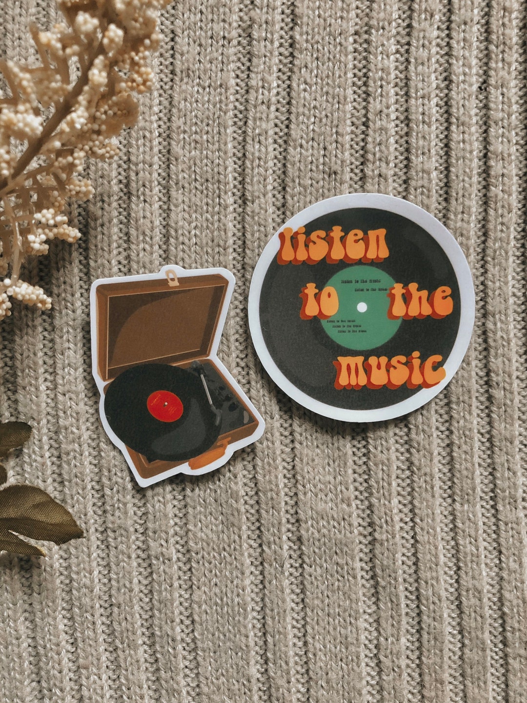Record Player Sticker Pack Weatherproof Stickers Etsy