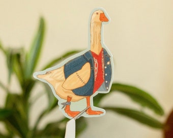 coole biker goose sticker - weerbestendige reis-/nomaden-/granola-stickers