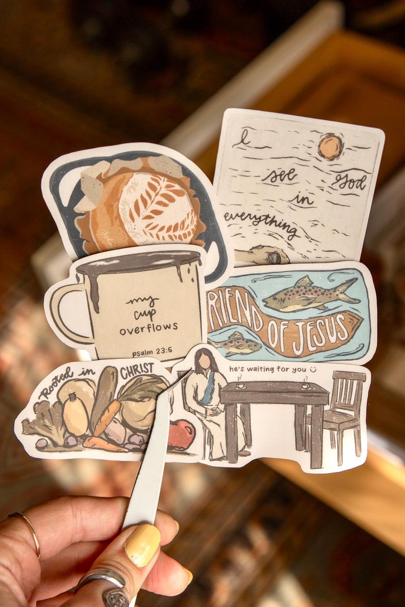 Christian Inspired Sticker Pack | Cottagecore + Faith-based Waterproof ...