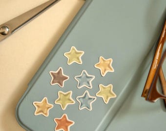 Mini Felt Ornament Star Sticker Pack of 5 | Tiny Journal Stickers | Cottagecore