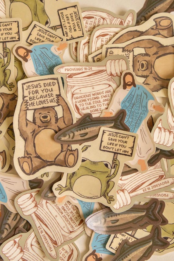 Christian Sticker Pack | Proverbs | Jesus Christ | Nature Inspired Faith-Based Waterproof Stickers