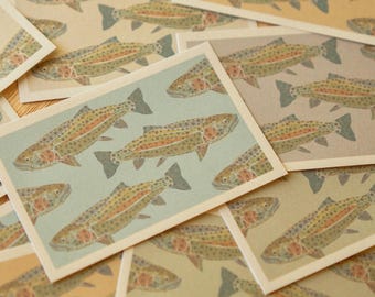 Vintage Inspired Trout Prints | 74 lb Cardstock | Outdoorsy, Granola Girl, Nature Inspired