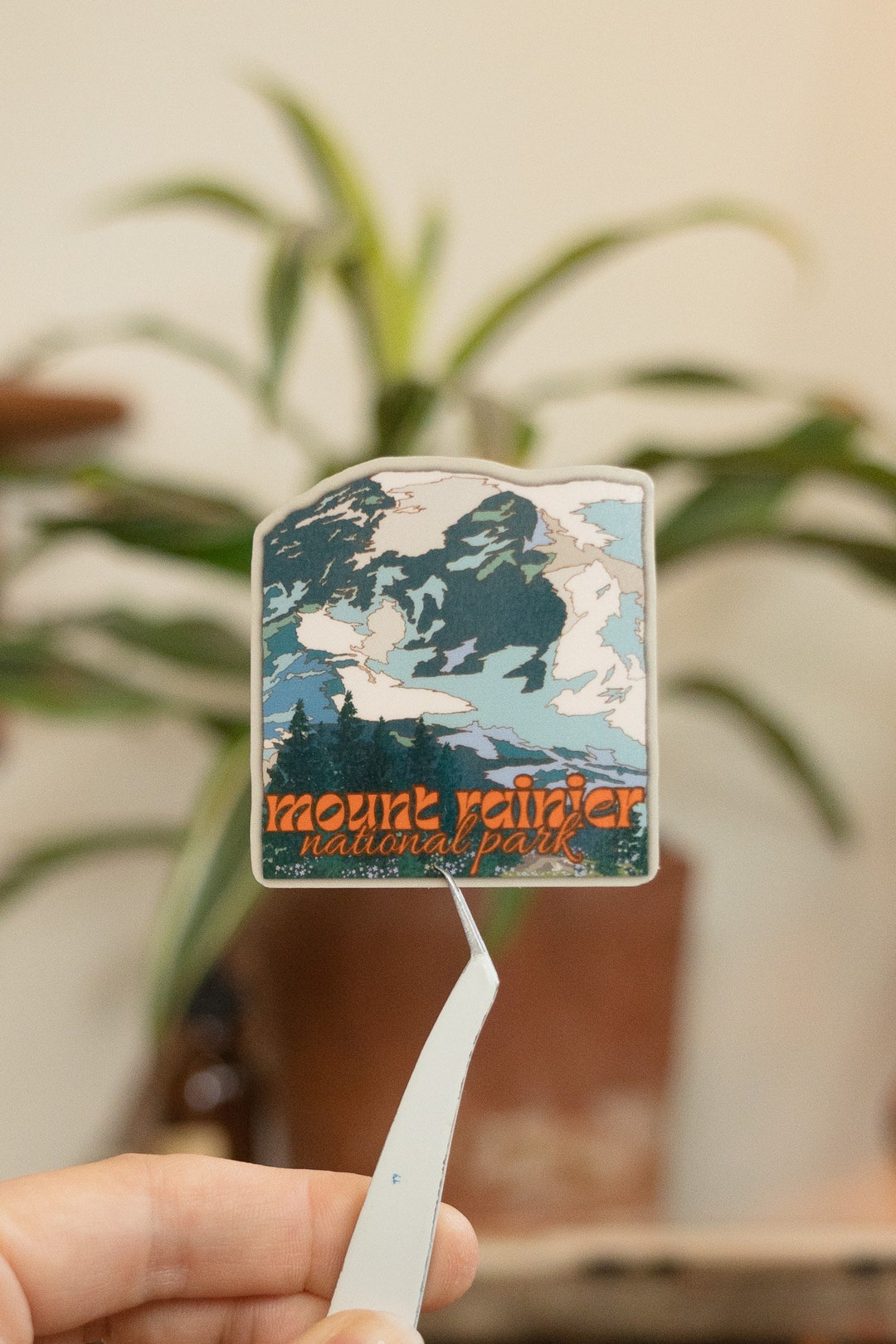 Mount Rainier Sticker - Weatherproof Travel/nomad/granola National Park ...