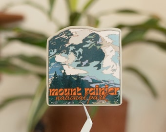 mount rainier sticker - weatherproof travel/nomad/granola national park stickers