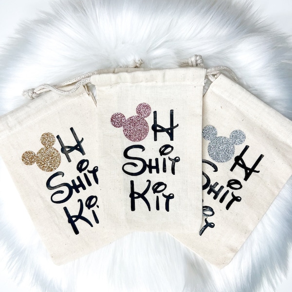 Disney Inspired Oh Shit Kit - Bachelorette Party Favors - Hangover Kit Bag - Bridesmaid Emergency Kit - Mickey Mouse