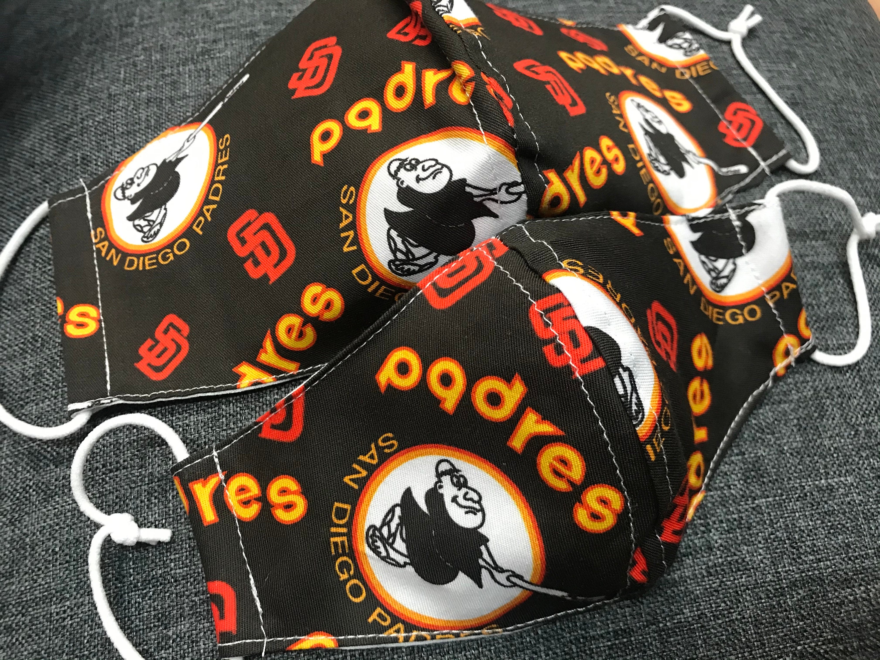 San Diego Padres Face Mask 3 Ply Ready to Ship Etsy Hong Kong